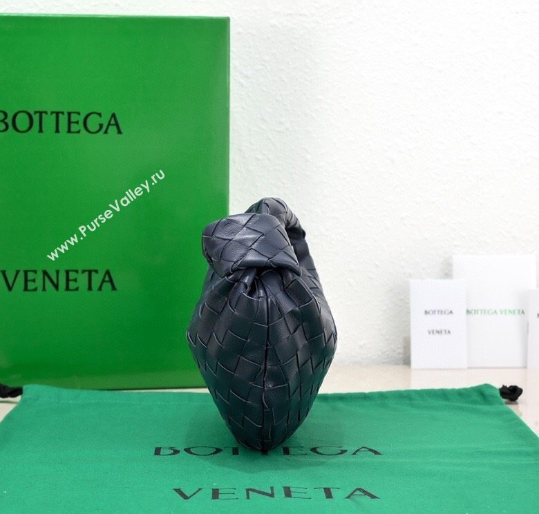 Bottega Veneta Mini Jodie Hobo Bag in Intrecciato Lambskin Dark Blue 2025 651876 (WT-250205086)