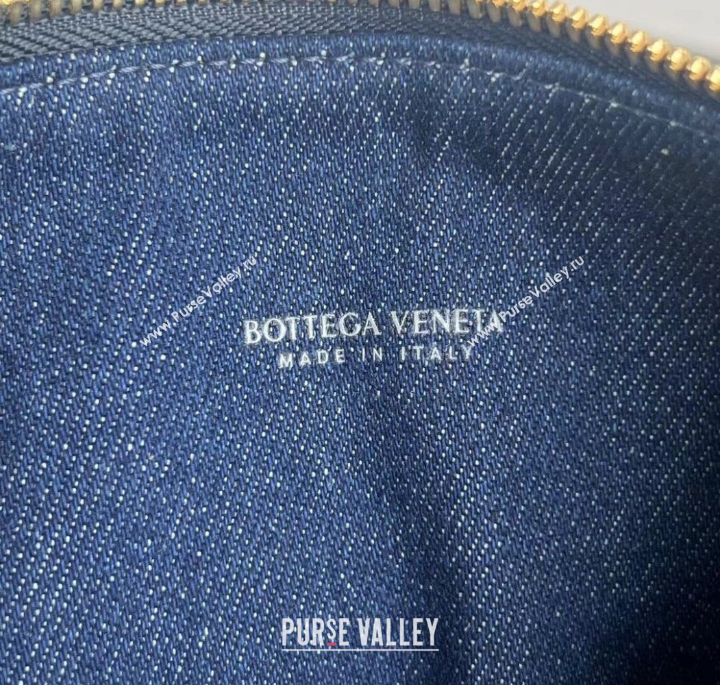 Bottega Veneta Mini Wallace Shoulder Bag in Intrecciato Leather and Denim 796393 Abyss/indigo Blue 2025 (WT-250205053)