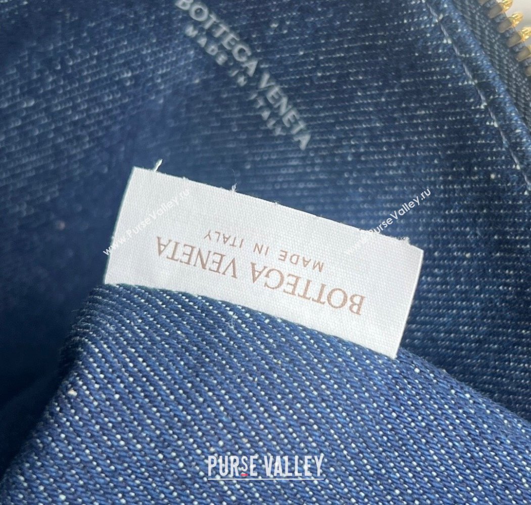 Bottega Veneta Mini Wallace Shoulder Bag in Intrecciato Leather and Denim 796393 Abyss/indigo Blue 2025 (WT-250205053)