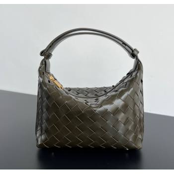 Bottega Veneta Mini Wallace Shoulder Bag in Intrecciato Soft Calfskin Leather 754443 Khaki Green 2025 (WT-250205056)