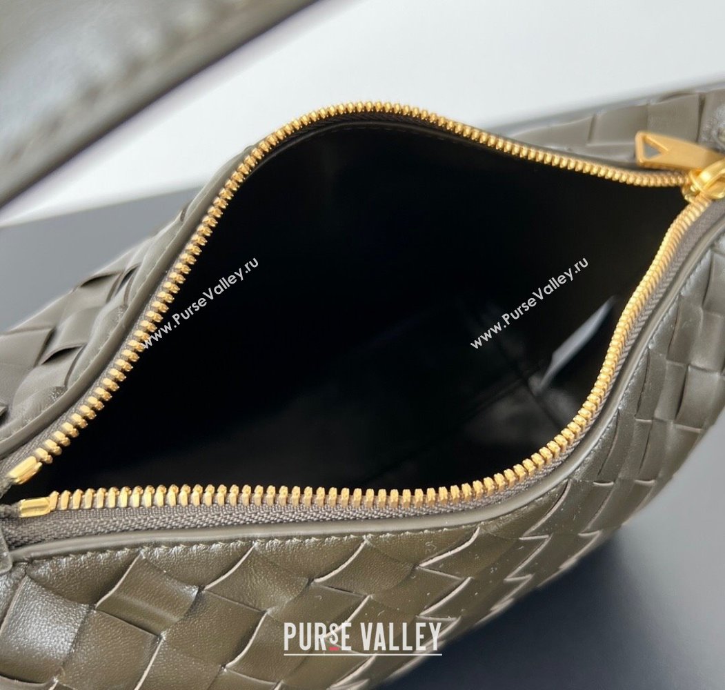 Bottega Veneta Mini Wallace Shoulder Bag in Intrecciato Soft Calfskin Leather 754443 Khaki Green 2025 (WT-250205056)