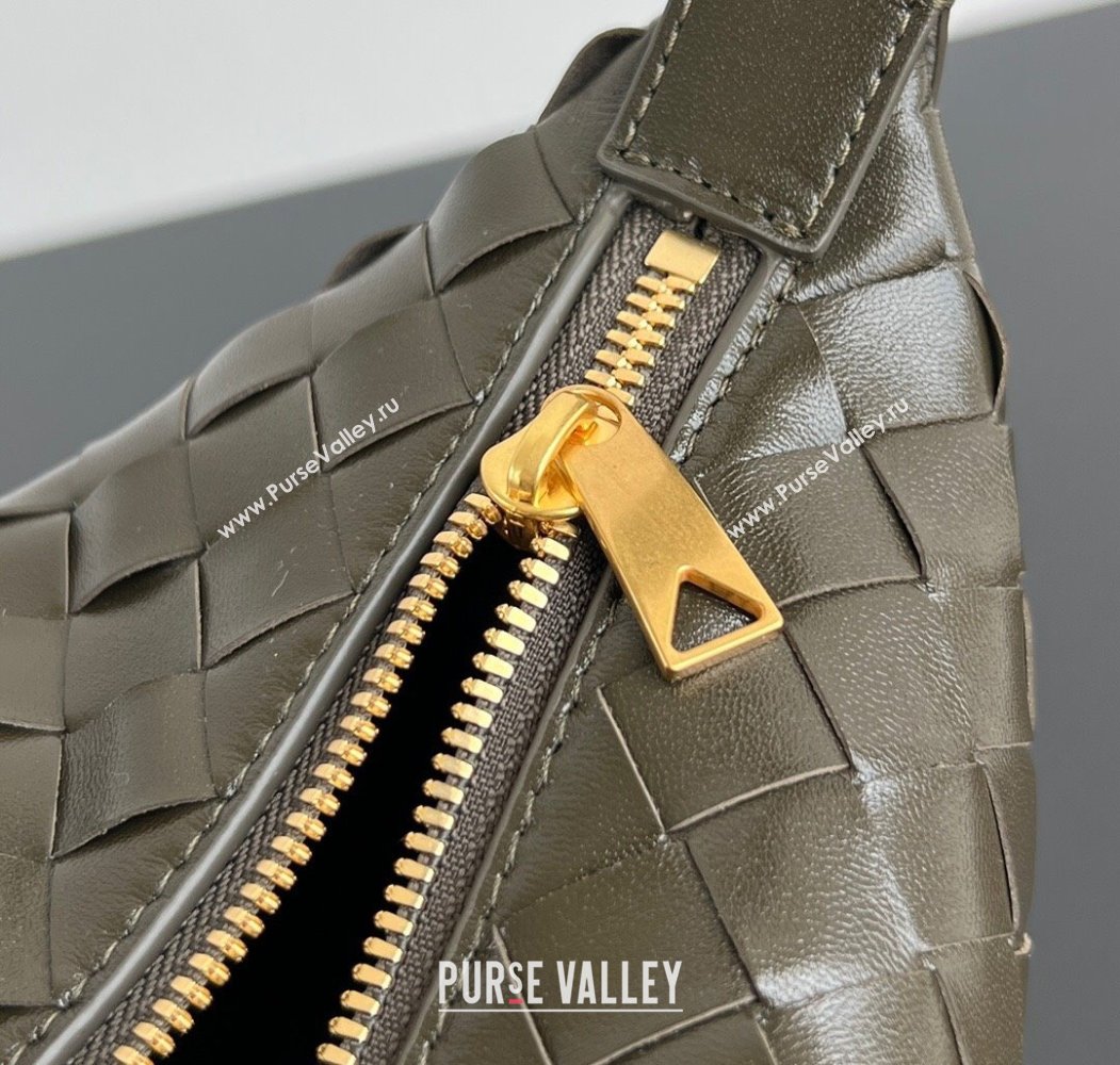 Bottega Veneta Mini Wallace Shoulder Bag in Intrecciato Soft Calfskin Leather 754443 Khaki Green 2025 (WT-250205056)