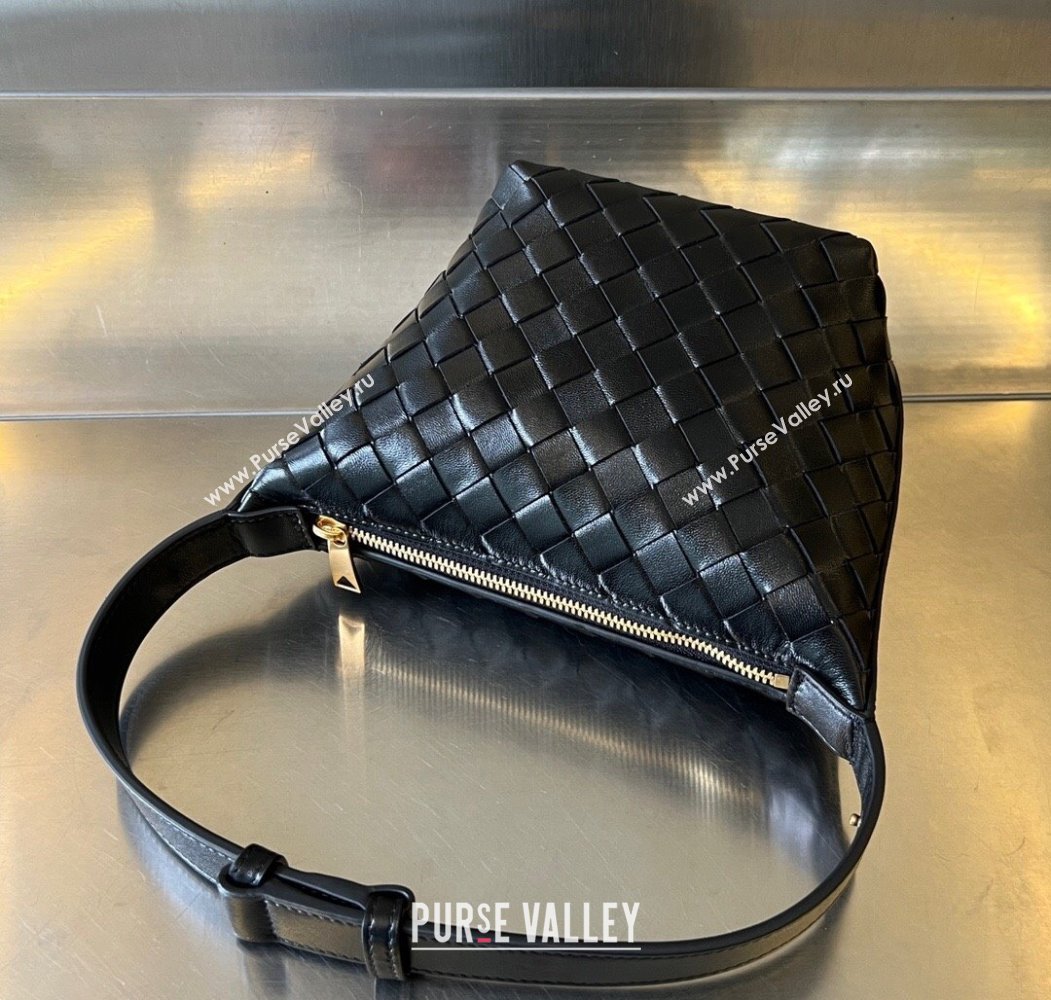 Bottega Veneta Baby Wallace Shoulder Bag in Intrecciato Soft Calfskin Leather 776781 Black 2025 (WT-250205062)
