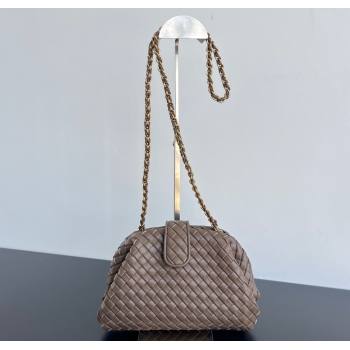 Bottega Veneta Small Lauren 1980 Chain Bag in Padded Intrecciato Leather Chocolate 2025 804038 (WT-250205065)