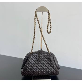 Bottega Veneta Small Lauren 1980 Chain Bag in Padded Intrecciato Leather Fondant Brown 2025 804038 (WT-250205066)