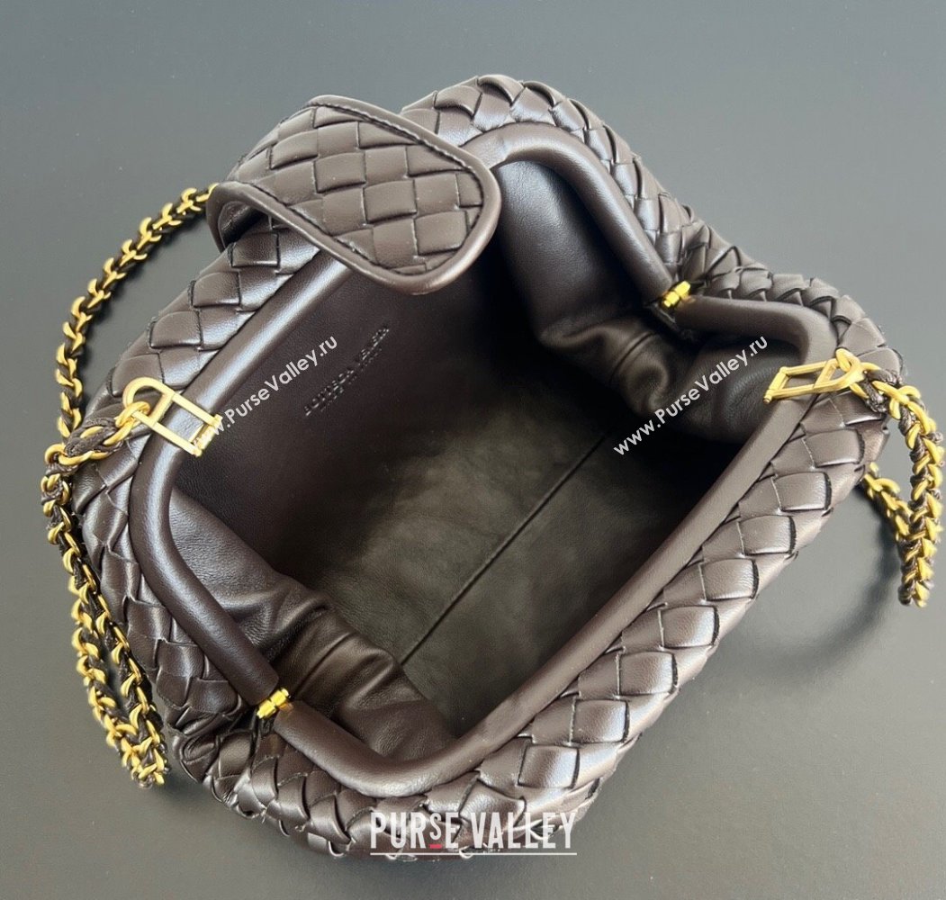 Bottega Veneta Small Lauren 1980 Chain Bag in Padded Intrecciato Leather Fondant Brown 2025 804038 (WT-250205066)