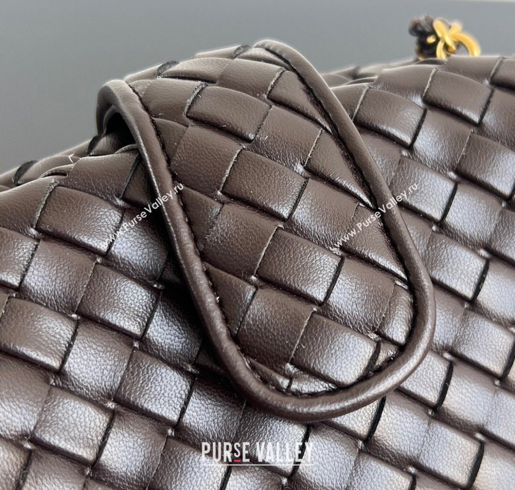 Bottega Veneta Small Lauren 1980 Chain Bag in Padded Intrecciato Leather Fondant Brown 2025 804038 (WT-250205066)