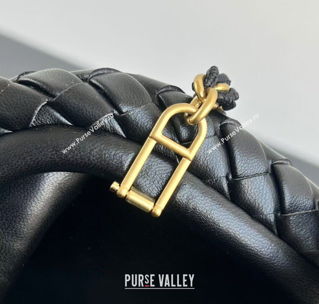 Bottega Veneta Small Lauren 1980 Chain Bag in Padded Intrecciato Leather Black 2025 804038 (WT-250205068)