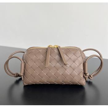 Bottega Veneta Intrecciato Leather Concert Pouch Mini bag Grey 2025 794258 (WT-250205070)
