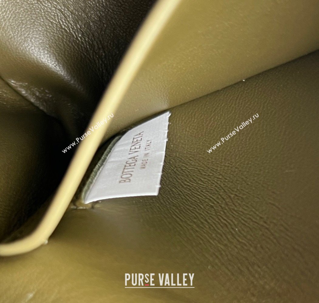 Bottega Veneta Intrecciato Leather Concert Pouch Mini bag Khaki Green 2025 794258 (WT-250205071)