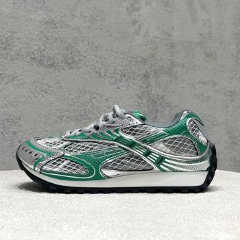 Bottega Veneta Orbit Runner Sneakers in Technical Fabric and Mesh Dark Green 2025 (MD-250219091)