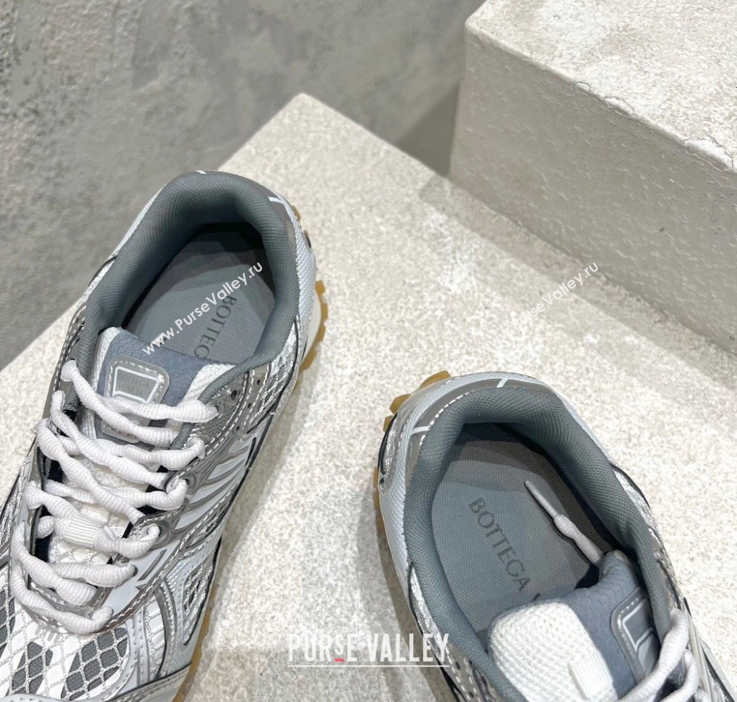 Bottega Veneta Orbit Runner Sneakers in Technical Fabric and Mesh Silver Upper 2025 (MD-250219092)