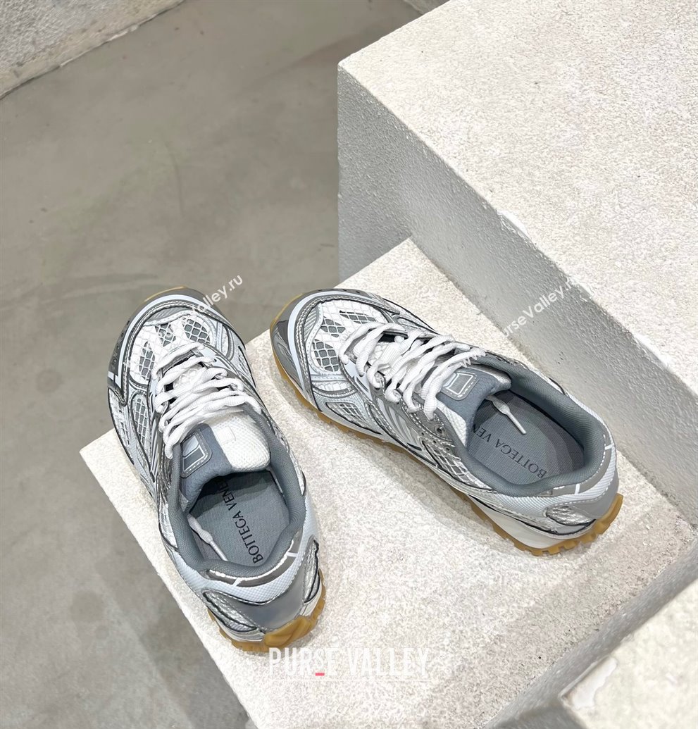 Bottega Veneta Orbit Runner Sneakers in Technical Fabric and Mesh Silver Upper 2025 (MD-250219092)