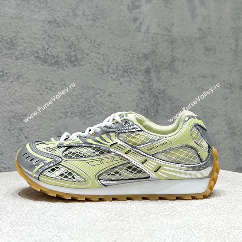 Bottega Veneta Orbit Runner Sneakers in Technical Fabric and Mesh Yellow 2025 (MD-250219094)