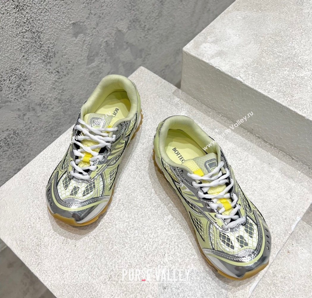 Bottega Veneta Orbit Runner Sneakers in Technical Fabric and Mesh Yellow 2025 (MD-250219094)