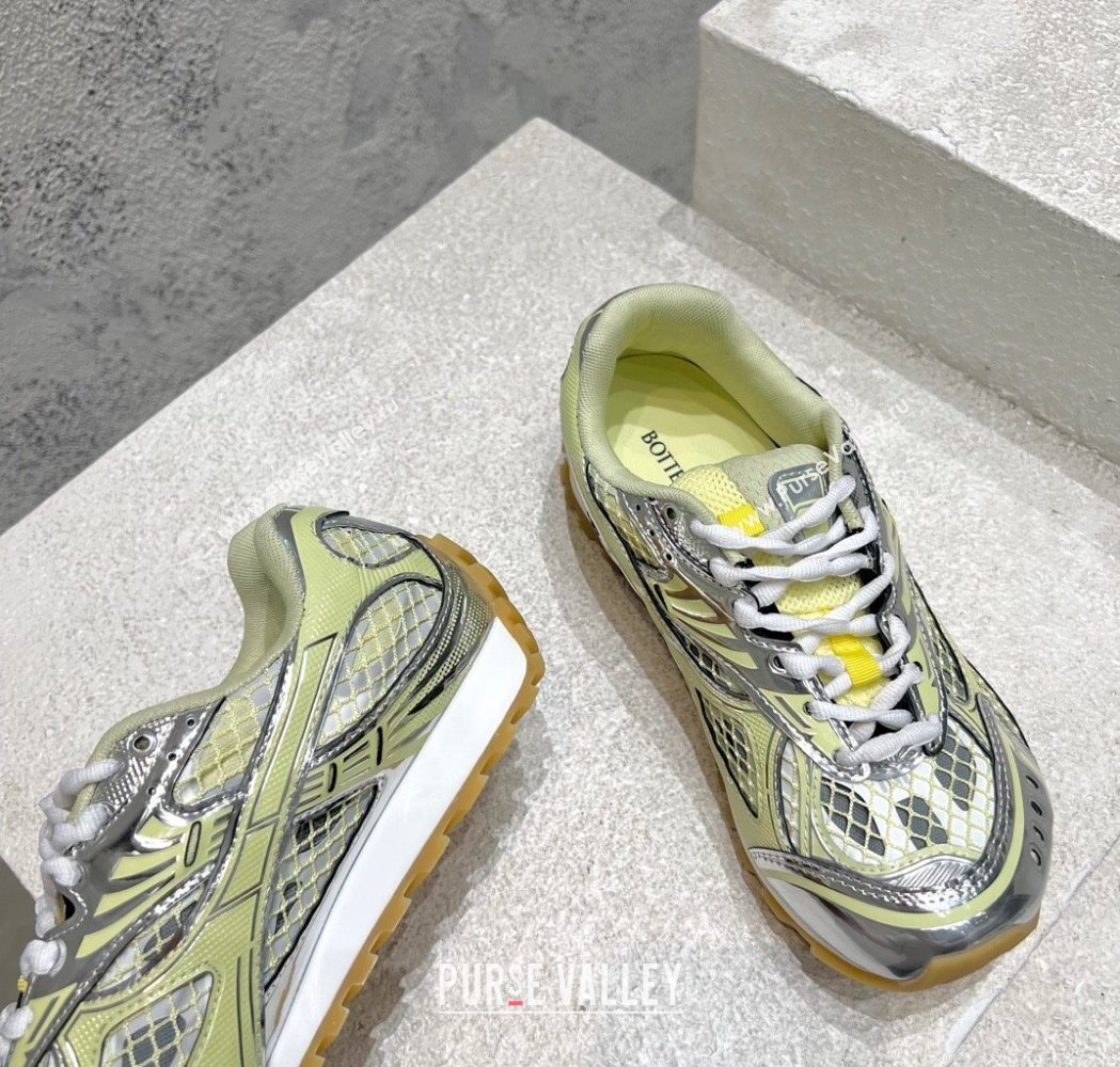 Bottega Veneta Orbit Runner Sneakers in Technical Fabric and Mesh Yellow 2025 (MD-250219094)