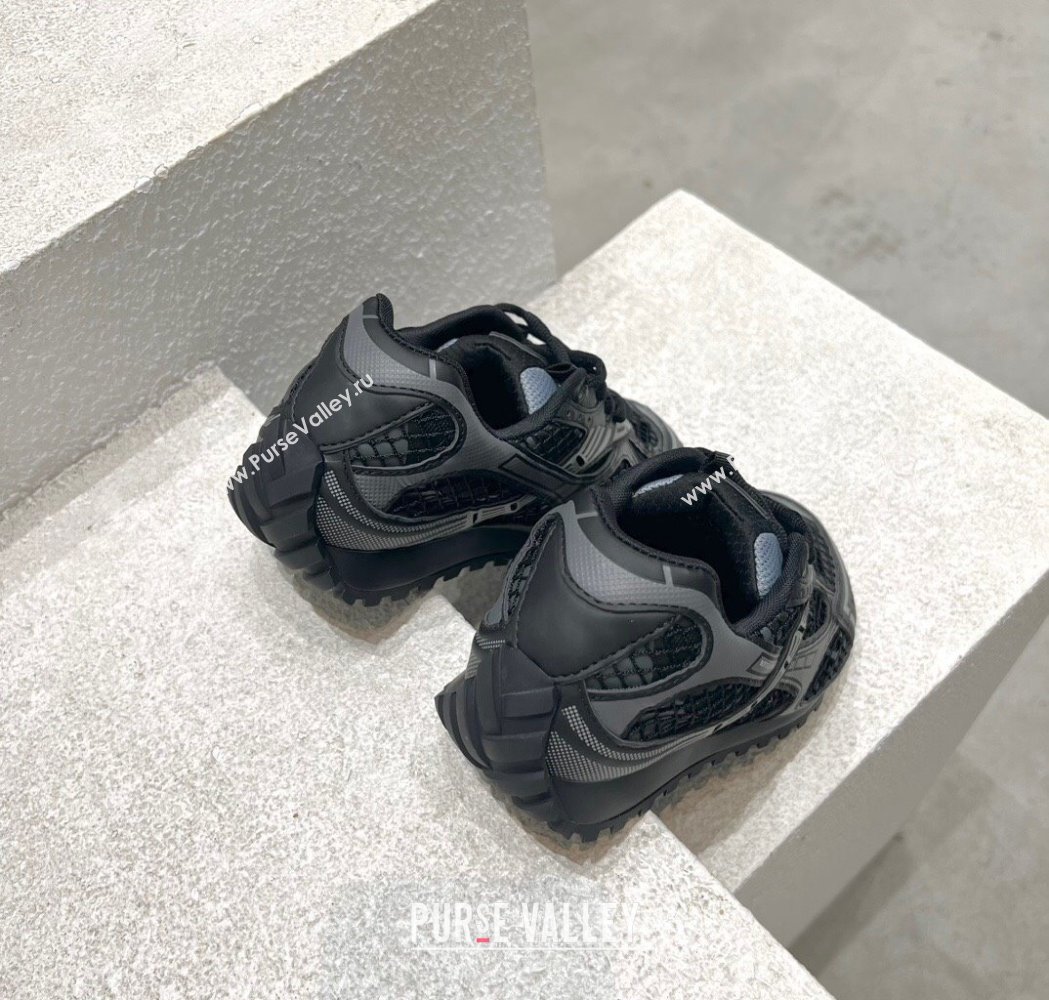 Bottega Veneta Orbit Runner Sneakers in Technical Fabric and Mesh Black 2025 (MD-250219095)