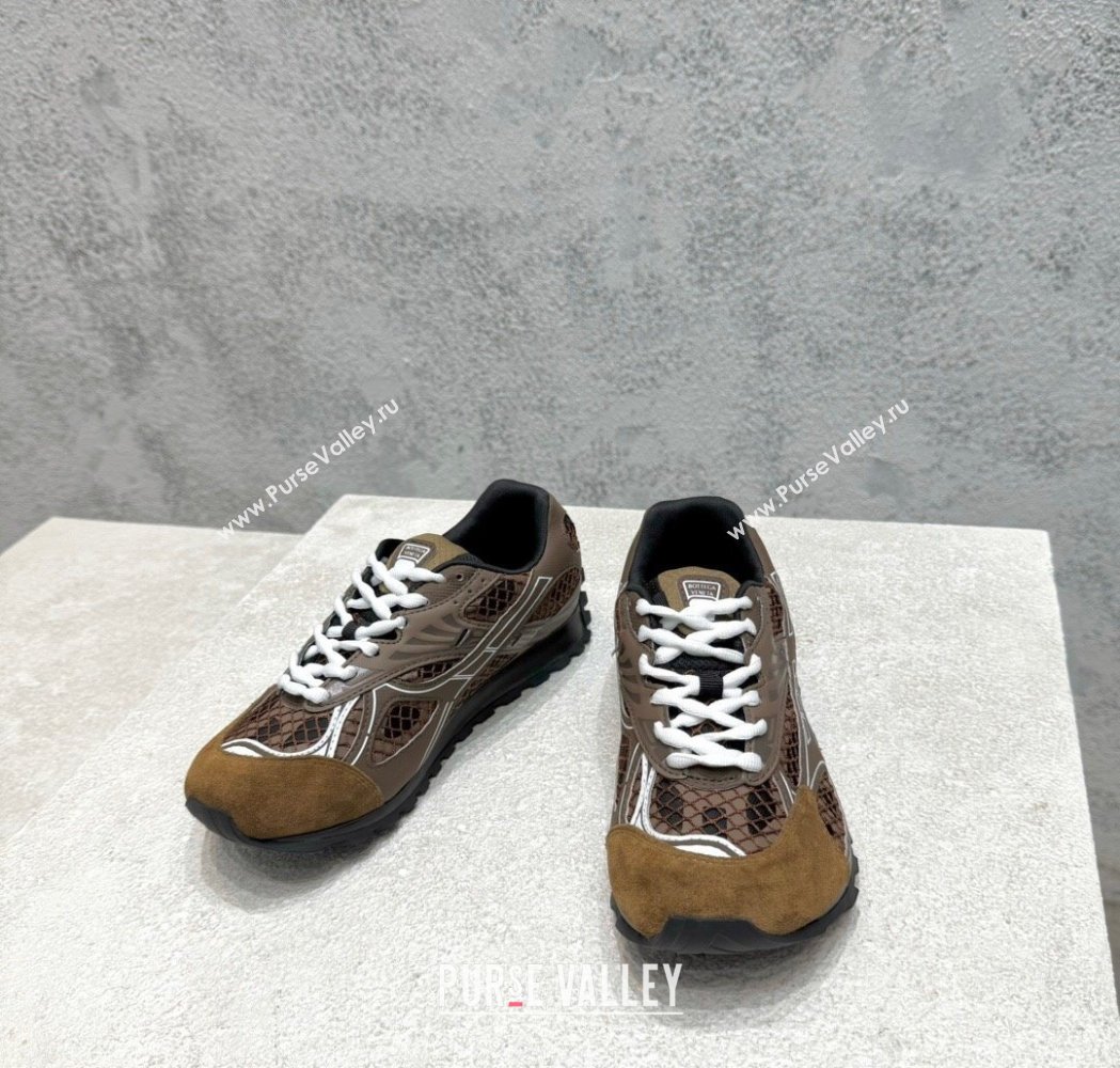 Bottega Veneta Orbit Runner Sneakers in Technical Fabric and Mesh Brown 2025 (MD-250219087)