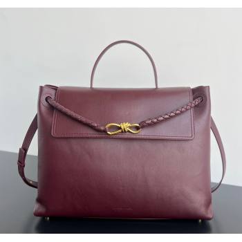 Bottega Veneta Large Ciao Ciao Top Handle Bag in Calf Leather 826195 Barolo Red 2025 (WT-250519031)