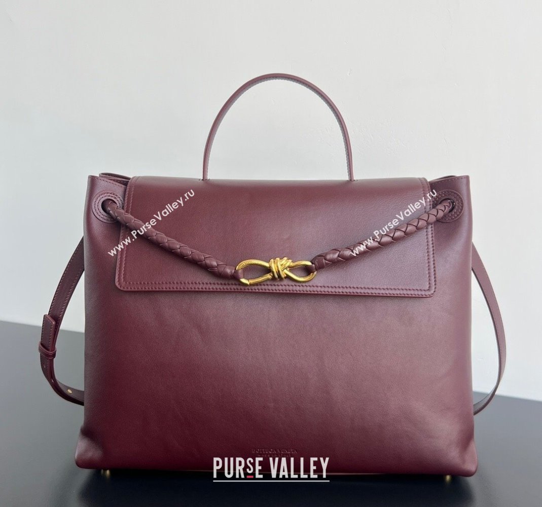 Bottega Veneta Large Ciao Ciao Top Handle Bag in Calf Leather 826195 Barolo Red 2025 (WT-250519031)