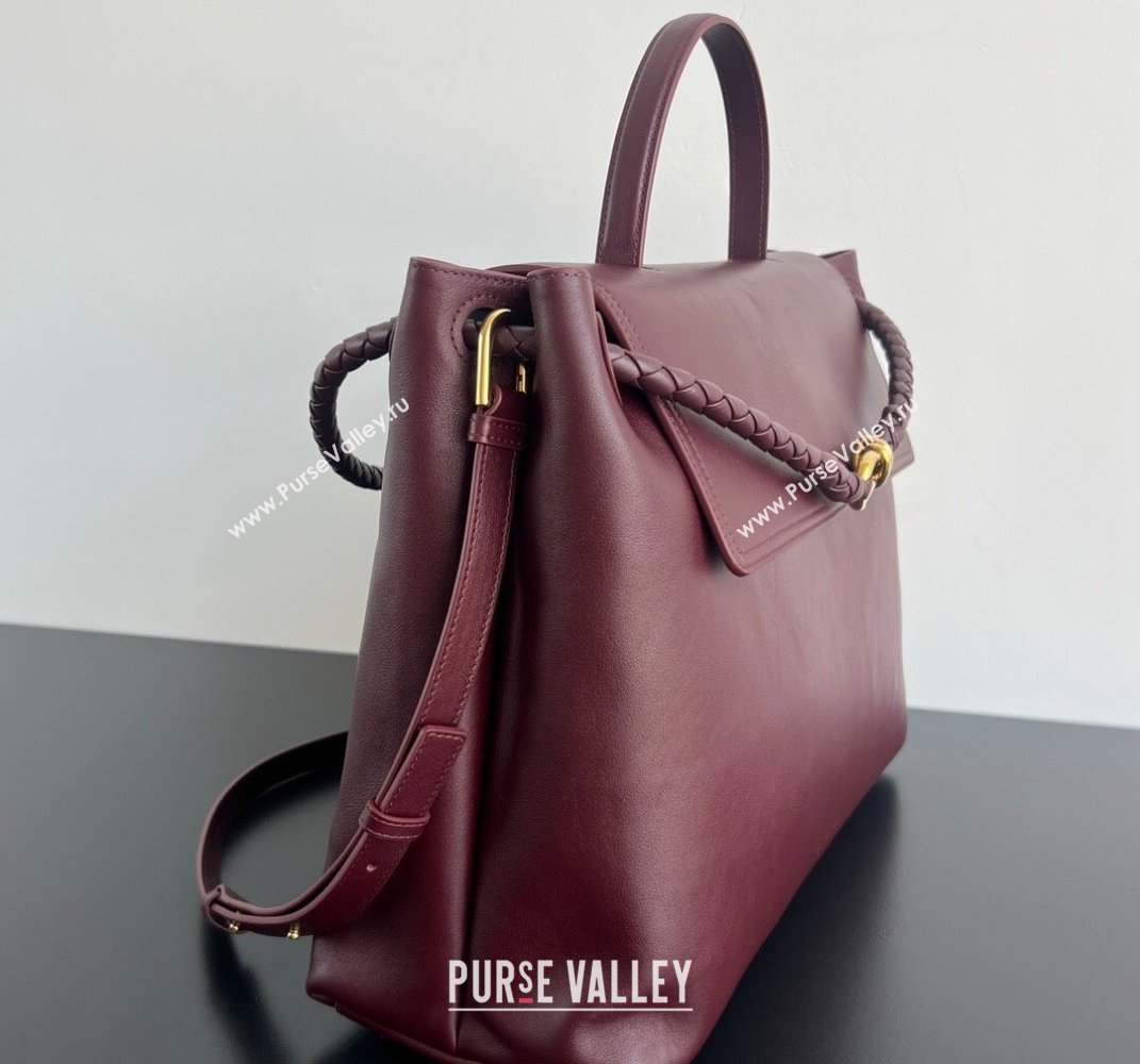 Bottega Veneta Large Ciao Ciao Top Handle Bag in Calf Leather 826195 Barolo Red 2025 (WT-250519031)