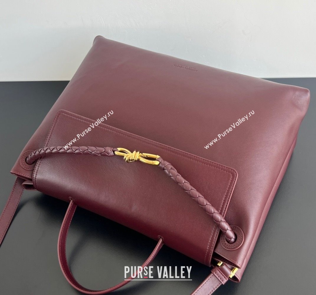 Bottega Veneta Large Ciao Ciao Top Handle Bag in Calf Leather 826195 Barolo Red 2025 (WT-250519031)