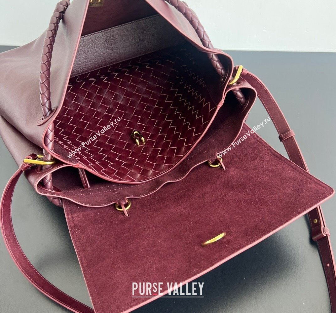 Bottega Veneta Large Ciao Ciao Top Handle Bag in Calf Leather 826195 Barolo Red 2025 (WT-250519031)