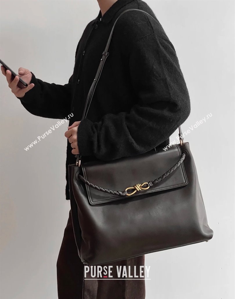 Bottega Veneta Large Ciao Ciao Top Handle Bag in Calf Leather 826195 Black 2025 (WT-250519030)