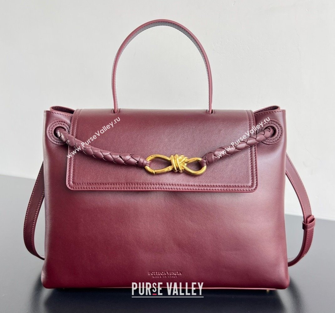 Bottega Veneta Medium Ciao Ciao Top Handle Bag in Calf Leather 817231 Barolo Red 2025 (WT-250519024)