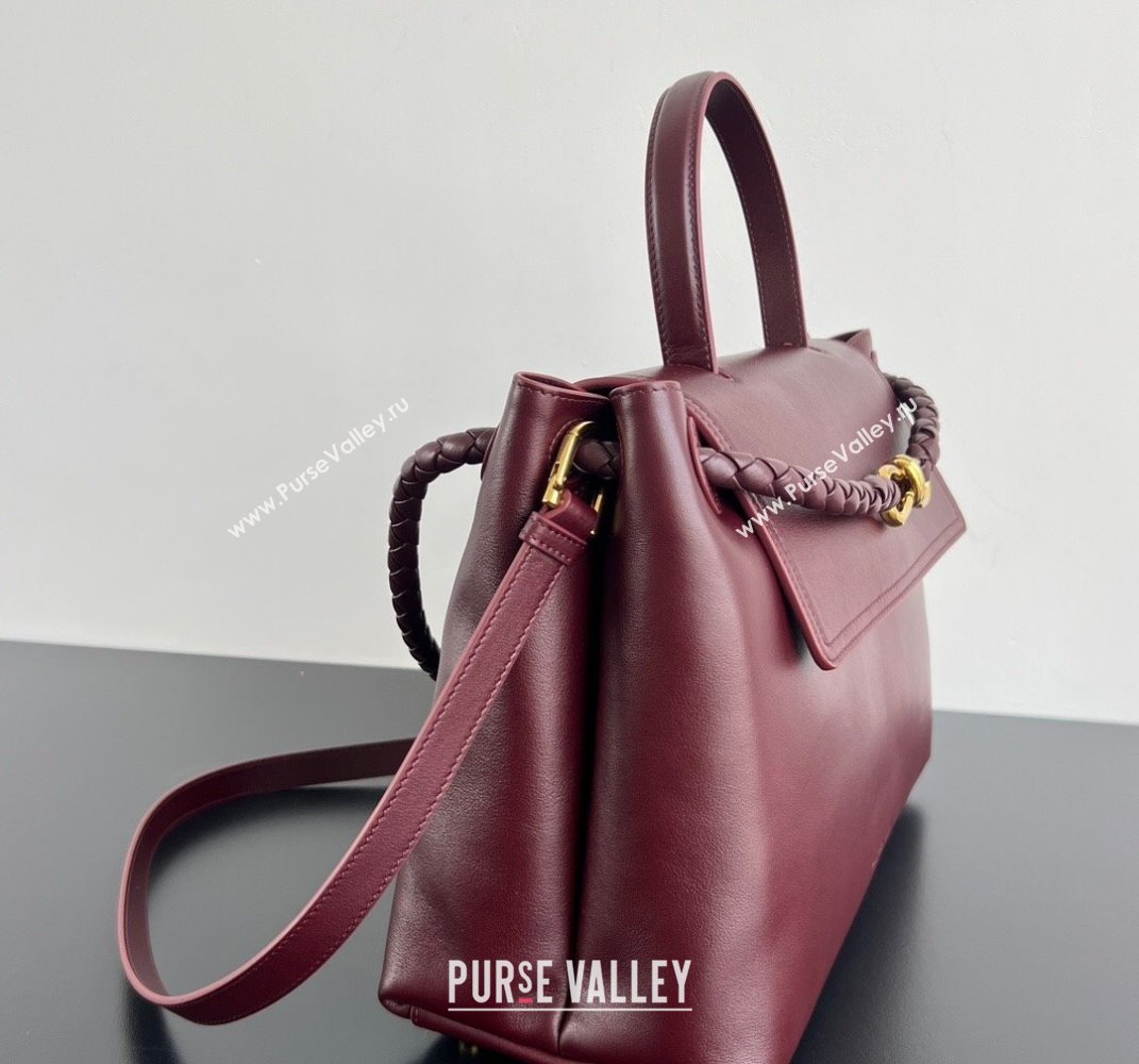 Bottega Veneta Medium Ciao Ciao Top Handle Bag in Calf Leather 817231 Barolo Red 2025 (WT-250519024)