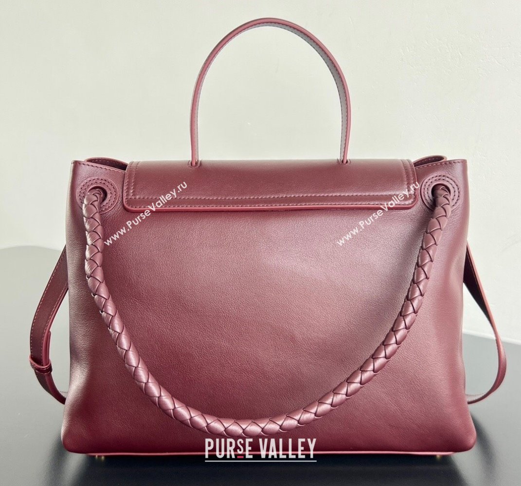 Bottega Veneta Medium Ciao Ciao Top Handle Bag in Calf Leather 817231 Barolo Red 2025 (WT-250519024)