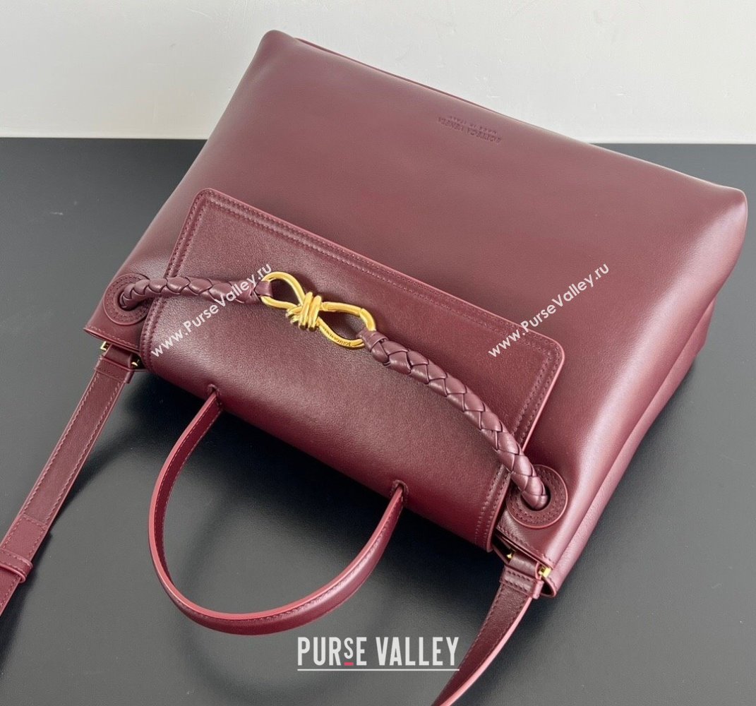 Bottega Veneta Medium Ciao Ciao Top Handle Bag in Calf Leather 817231 Barolo Red 2025 (WT-250519024)