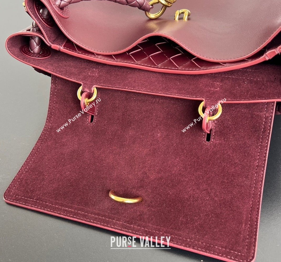 Bottega Veneta Medium Ciao Ciao Top Handle Bag in Calf Leather 817231 Barolo Red 2025 (WT-250519024)