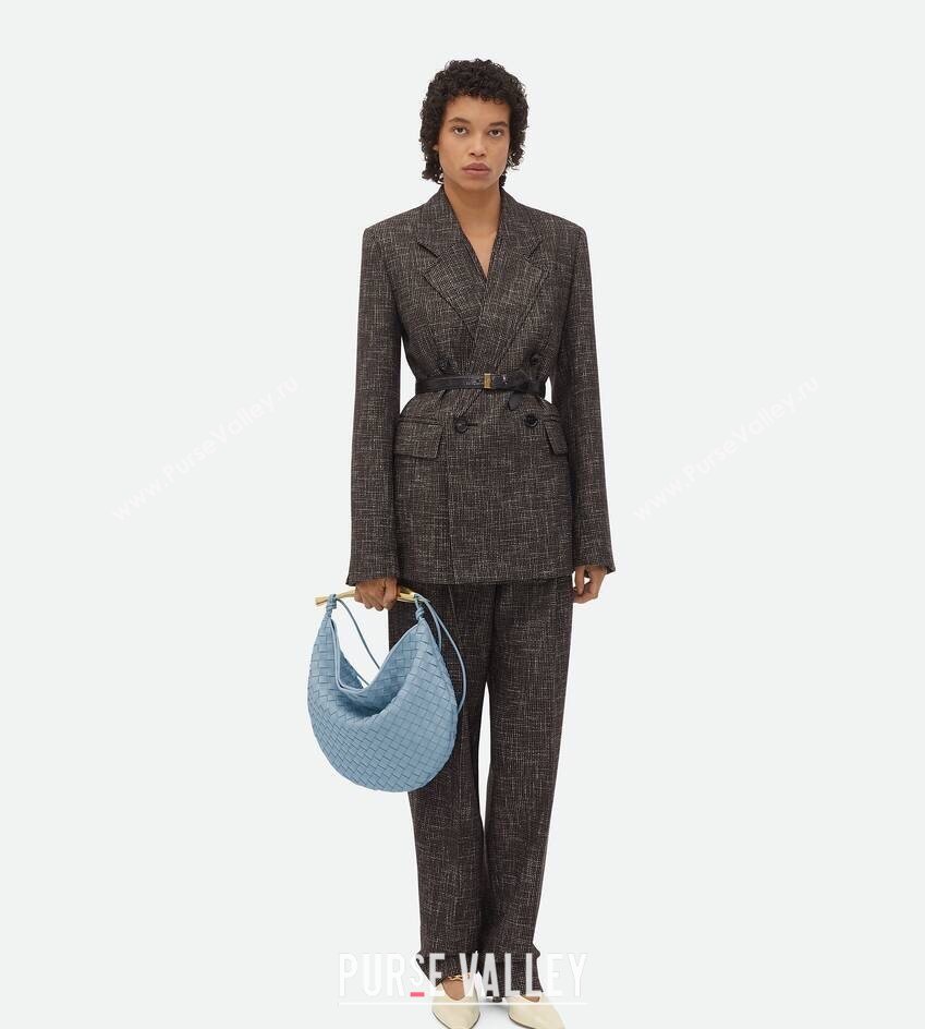 Bottega Veneta Large Sardine Bag in Intrecciato Leather Ice Blue 2025 754988 (WT-250519011)