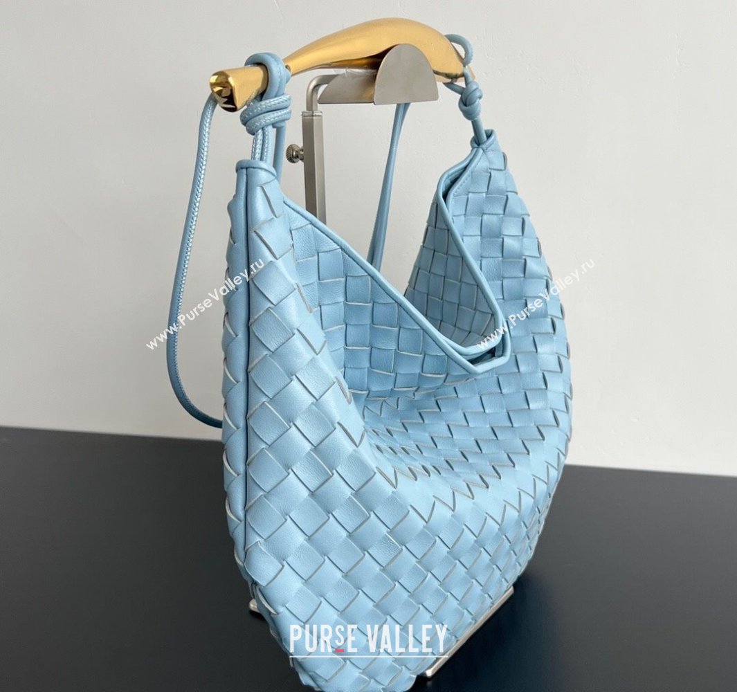 Bottega Veneta Large Sardine Bag in Intrecciato Leather Ice Blue 2025 754988 (WT-250519011)