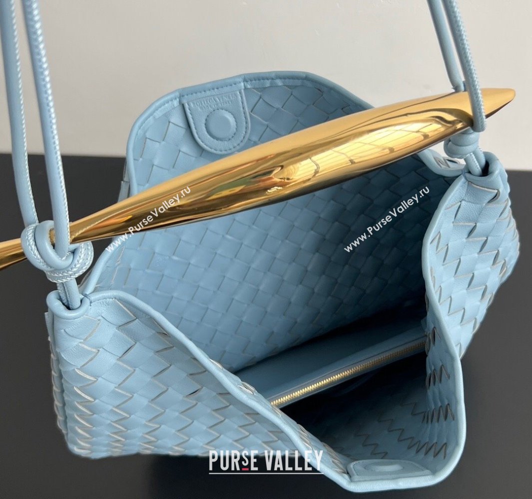 Bottega Veneta Large Sardine Bag in Intrecciato Leather Ice Blue 2025 754988 (WT-250519011)