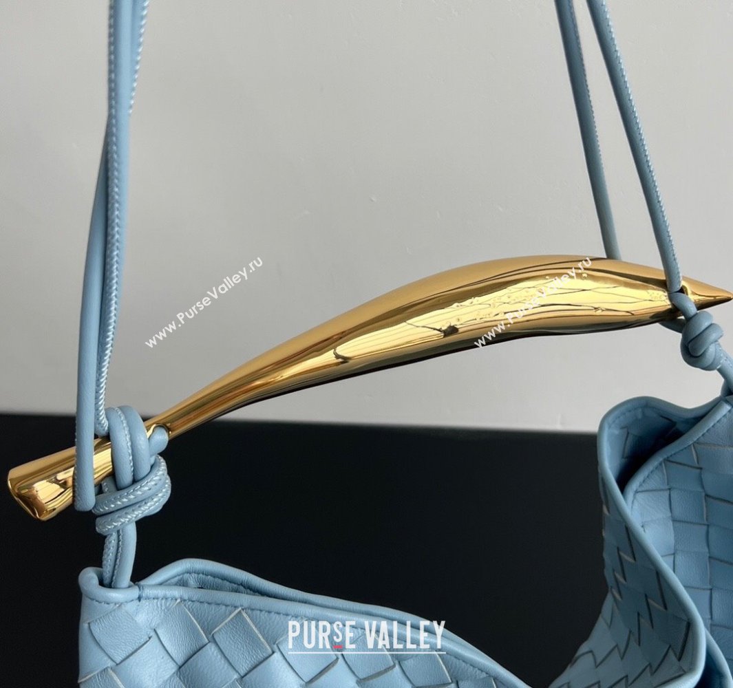 Bottega Veneta Large Sardine Bag in Intrecciato Leather Ice Blue 2025 754988 (WT-250519011)