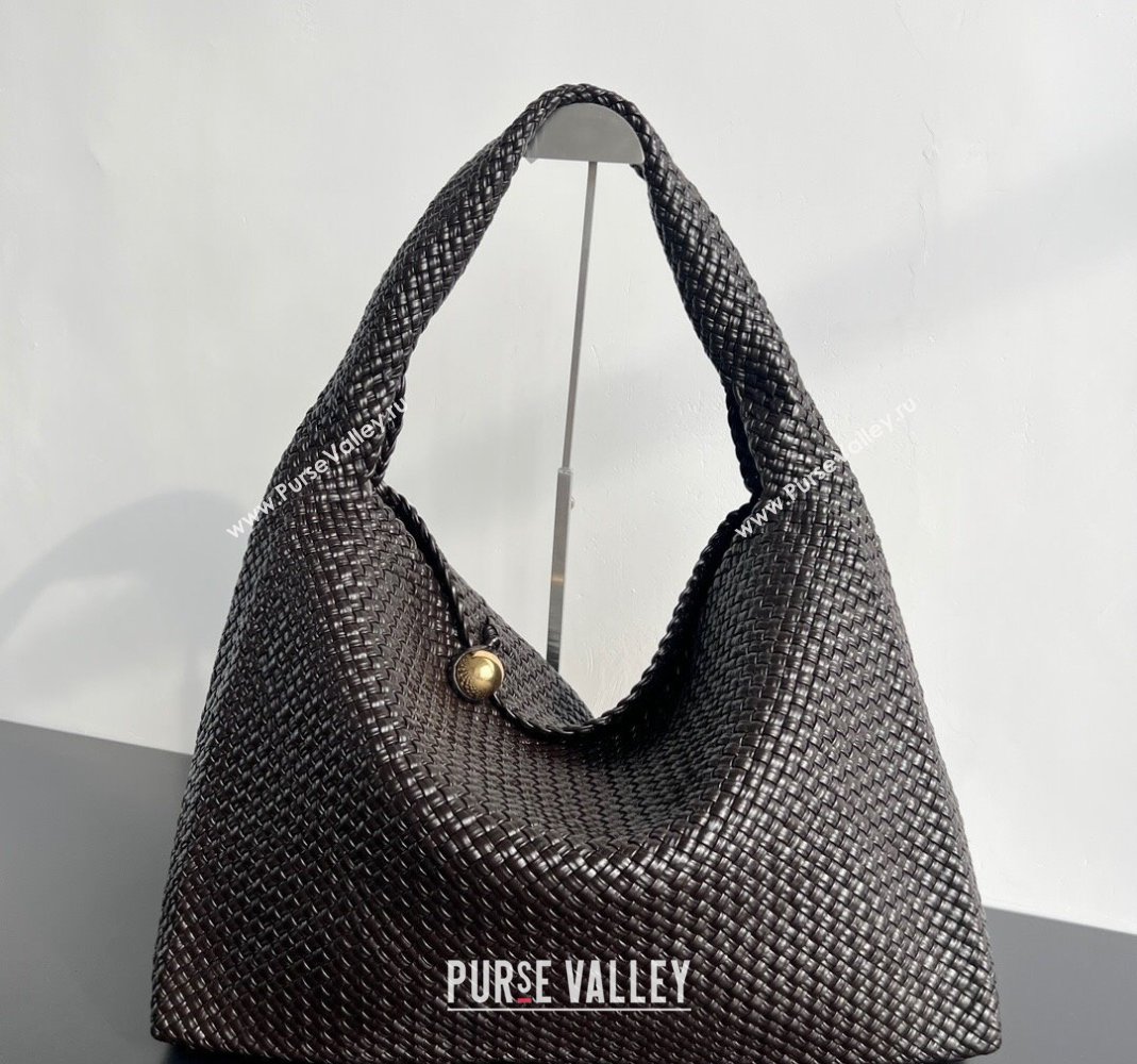 Bottega Veneta Tosca Hop Hobo Bag in Intrecciato Leather Fondant Brown 2025 70979 (WT-250519019)