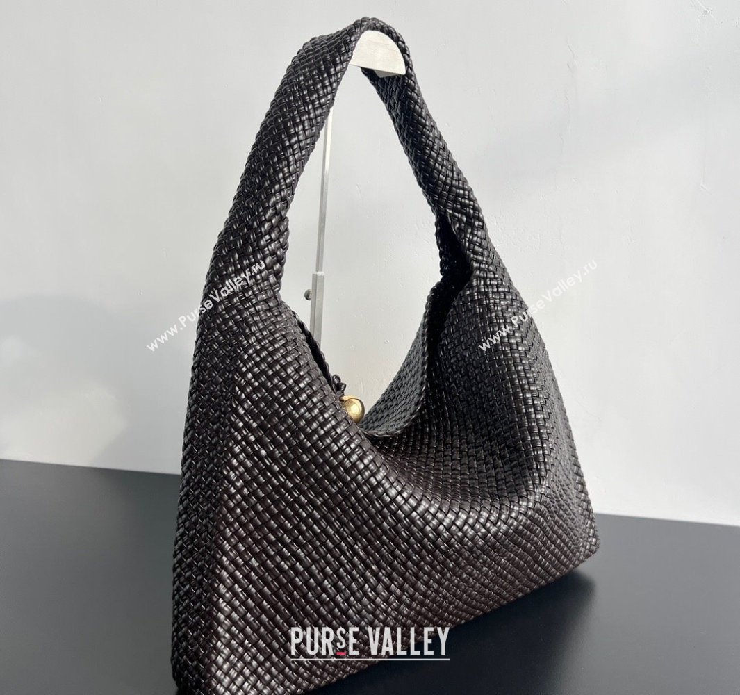 Bottega Veneta Tosca Hop Hobo Bag in Intrecciato Leather Fondant Brown 2025 70979 (WT-250519019)