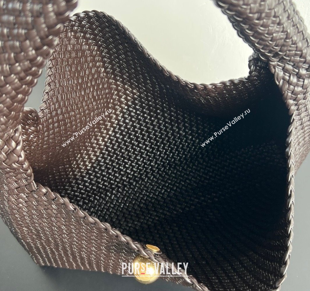 Bottega Veneta Tosca Hop Hobo Bag in Intrecciato Leather Fondant Brown 2025 70979 (WT-250519019)