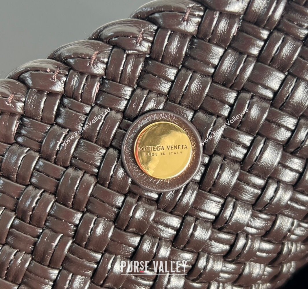 Bottega Veneta Tosca Hop Hobo Bag in Intrecciato Leather Fondant Brown 2025 70979 (WT-250519019)