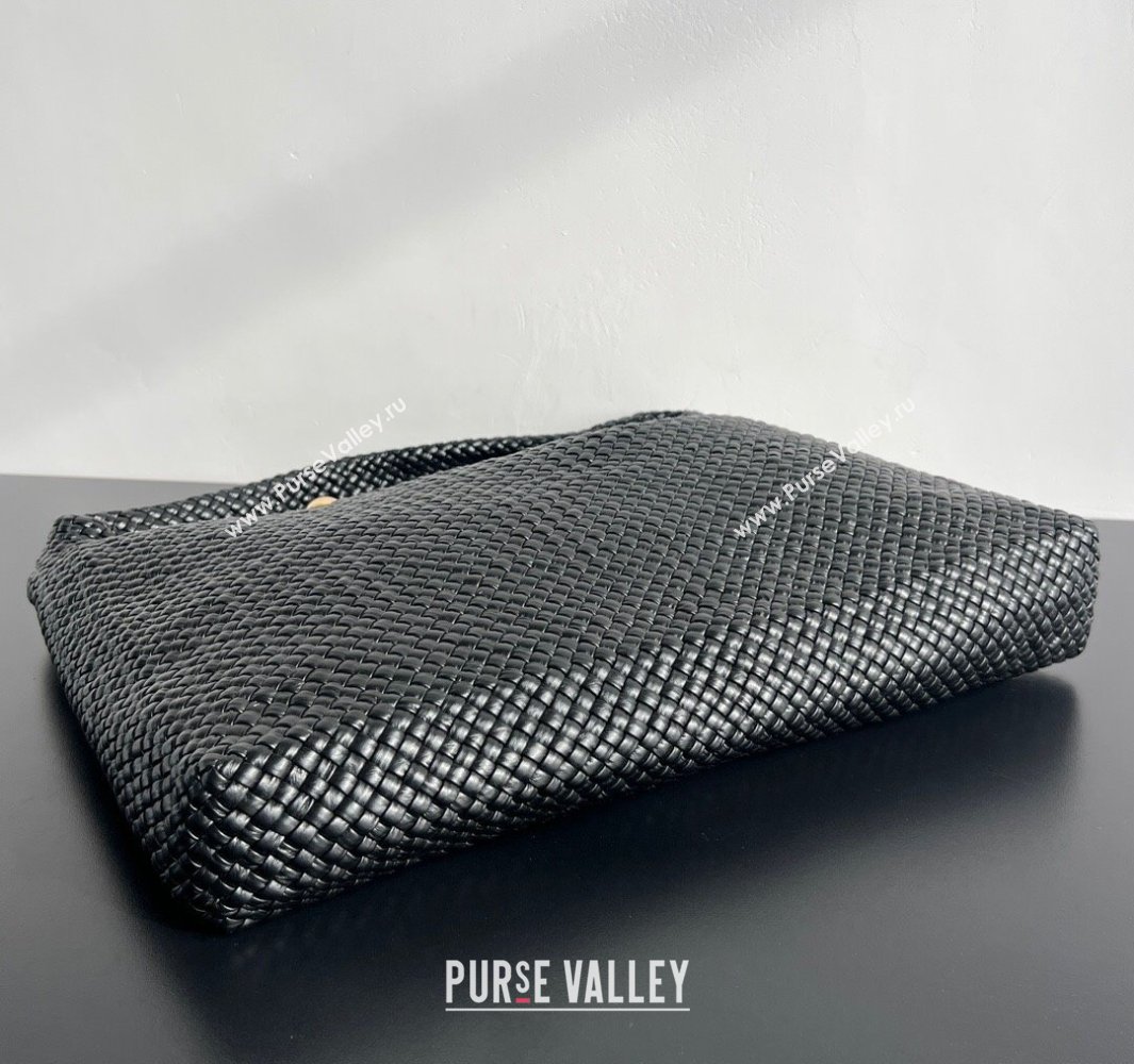 Bottega Veneta Tosca Hop Hobo Bag in Intrecciato Leather Black 2025 70979 (WT-250519020)