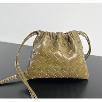 Bottega Veneta Small Dustbag in Intrecciato Leather Seaweed Green 2025 816987 (WT-250519002)