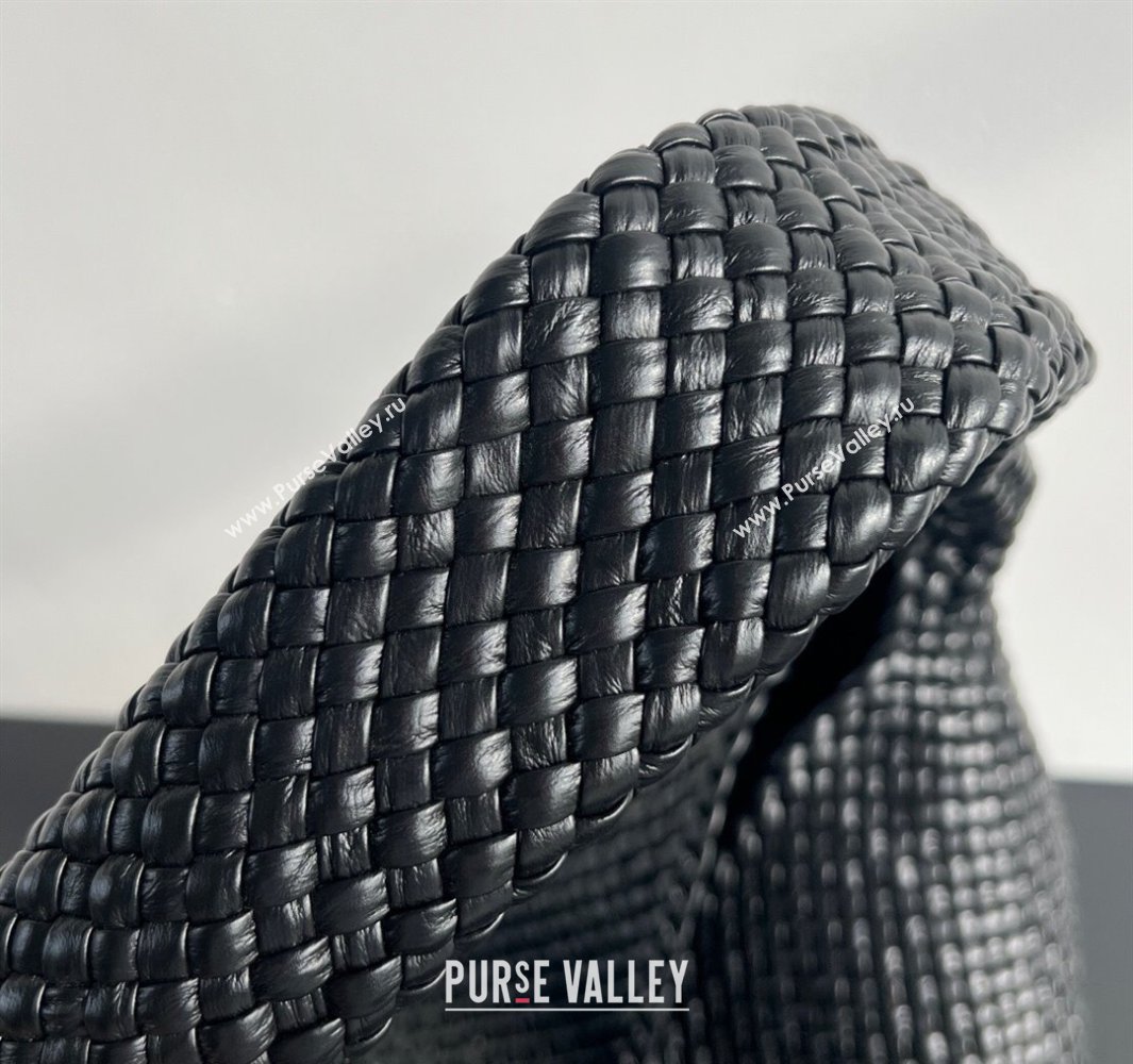 Bottega Veneta Tosca Hop Hobo Bag in Intrecciato Leather Black 2025 70979 (WT-250519020)