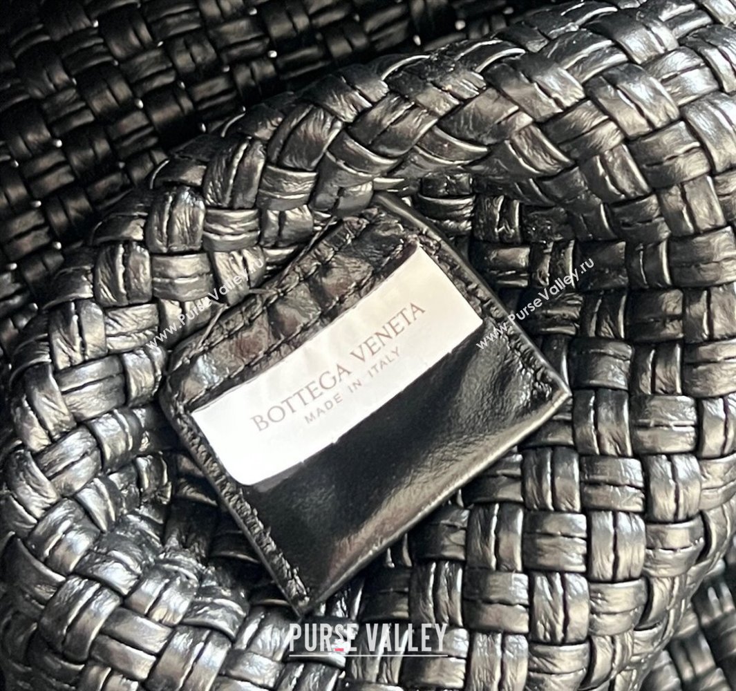 Bottega Veneta Tosca Hop Hobo Bag in Intrecciato Leather Black 2025 70979 (WT-250519020)