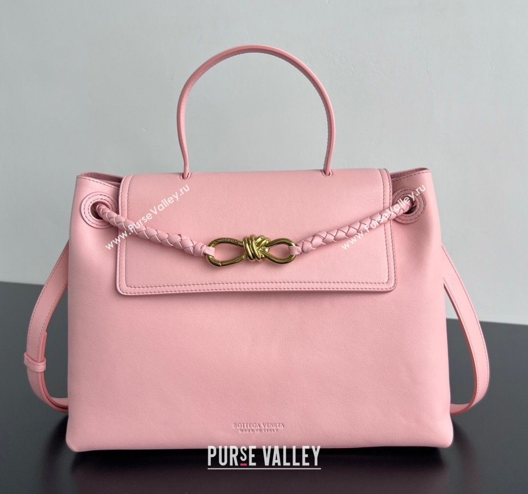 Bottega Veneta Medium Ciao Ciao Top Handle Bag in Calf Leather Rose Pink 2025 817231 (WT-250519021)