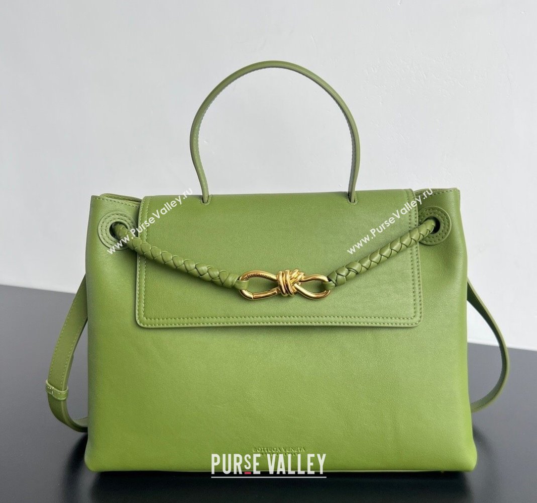 Bottega Veneta Medium Ciao Ciao Top Handle Bag in Calf Leather Matcha Green 2025 817231 (WT-250519022)