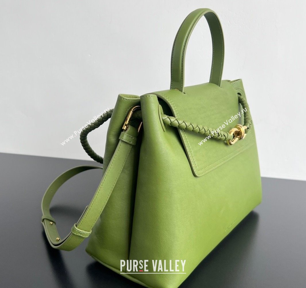 Bottega Veneta Medium Ciao Ciao Top Handle Bag in Calf Leather Matcha Green 2025 817231 (WT-250519022)