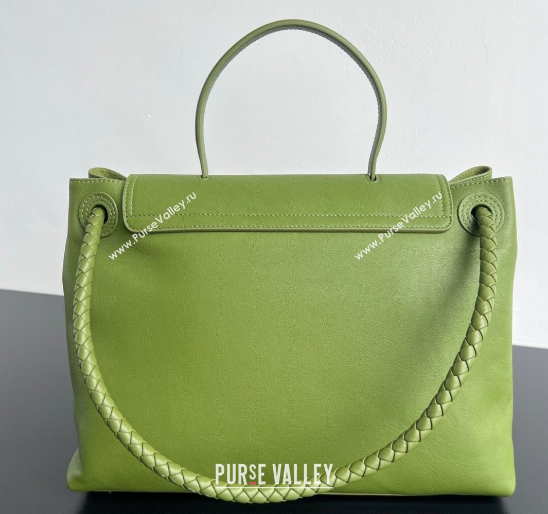 Bottega Veneta Medium Ciao Ciao Top Handle Bag in Calf Leather Matcha Green 2025 817231 (WT-250519022)