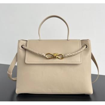 Bottega Veneta Medium Ciao Ciao Top Handle Bag in Calf Leather Ecru Beige 2025 817231 (WT-250519023)